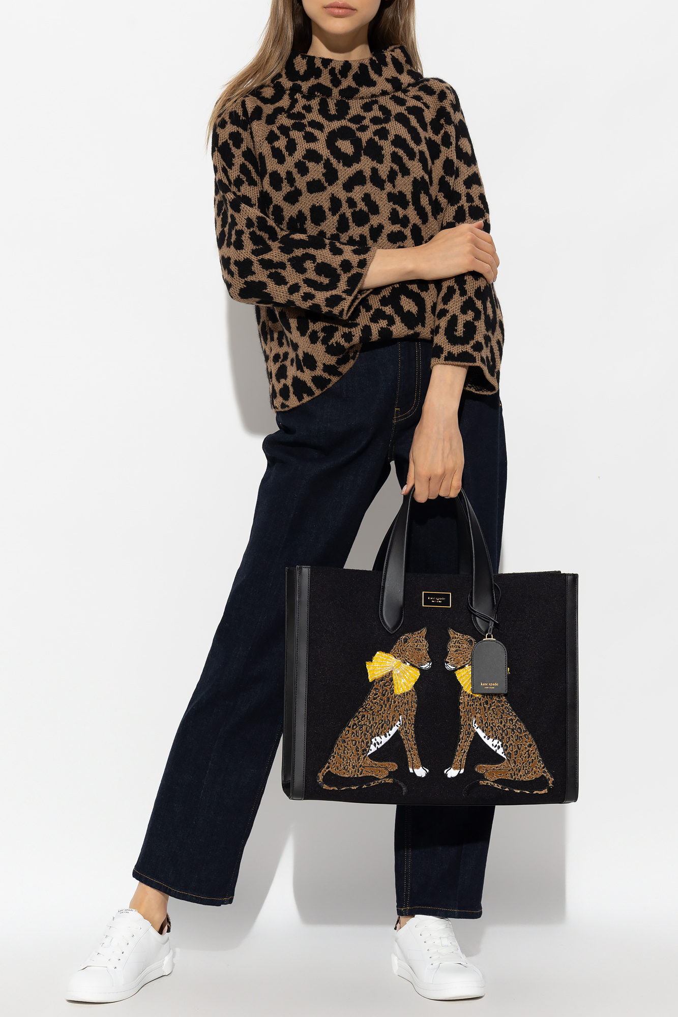 Kate spade hotsell leopard print tote